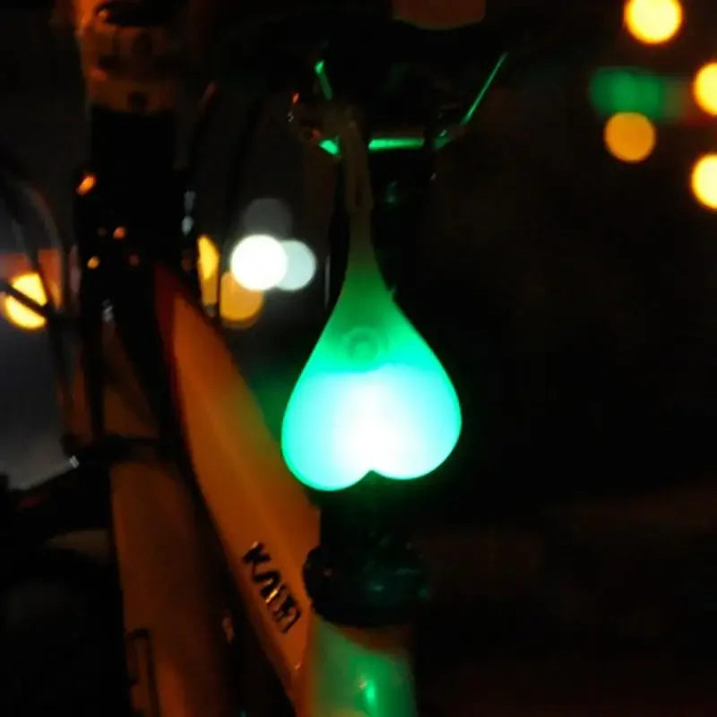 Pathfinder™ Creative Bicycle Rear Taillight: Heart Ball Design, Safety Warning Light, Waterproof LED Lamp in 4 Colors