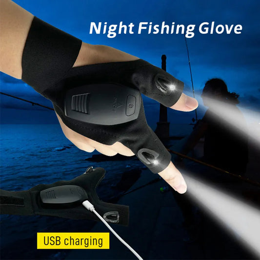 Pathfinder™ LED Rechargeable Flashlight Glove: Cool Outdoor Gadgets, Ideal Gift for Dad or Boyfriend